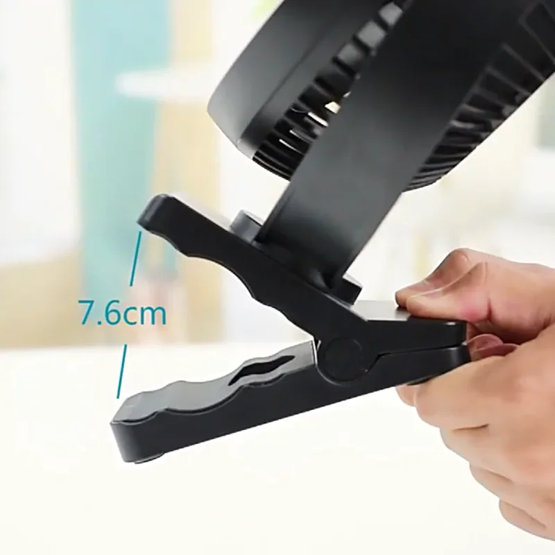 Clip On Fan 10000mAh USB Rechargeable 4-Speed 360° Rotation - Image 3
