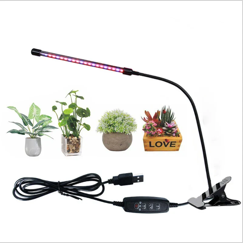 Clip On LED Grow Light Full Spectrum USB Timer Dimmable 1–4 Head Plant Lamp - Image 10