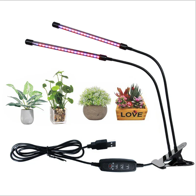 Clip On LED Grow Light Full Spectrum USB Timer Dimmable 1–4 Head Plant Lamp - Image 9
