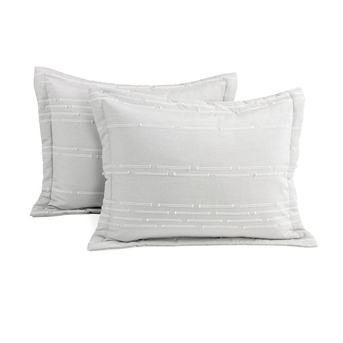 Clipped Stripe Jacquard 3 Piece Comforter Set - Image 5