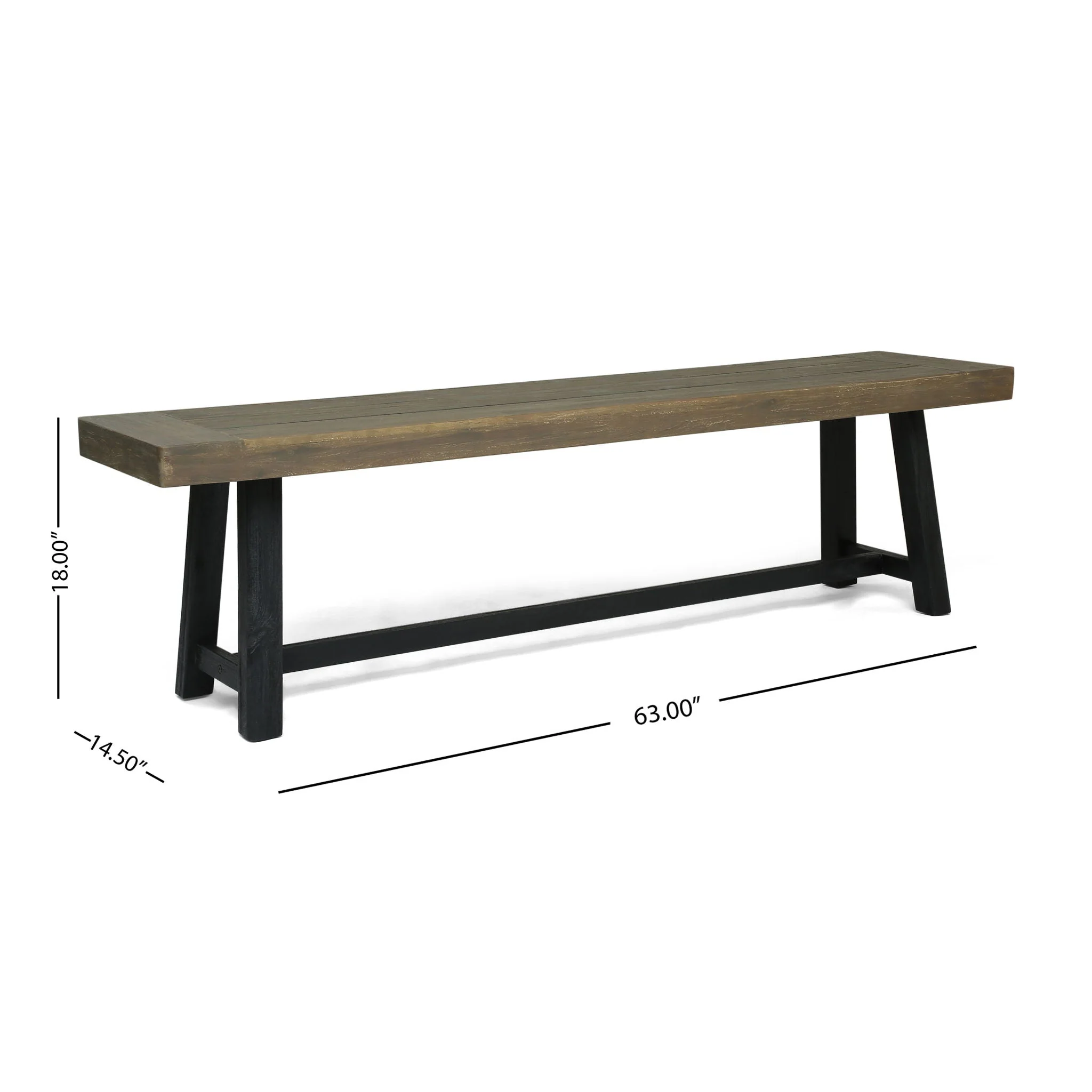 Cloud Outdoor Bench With Acacia Wood Frame And Slat Panel Design - Image 12