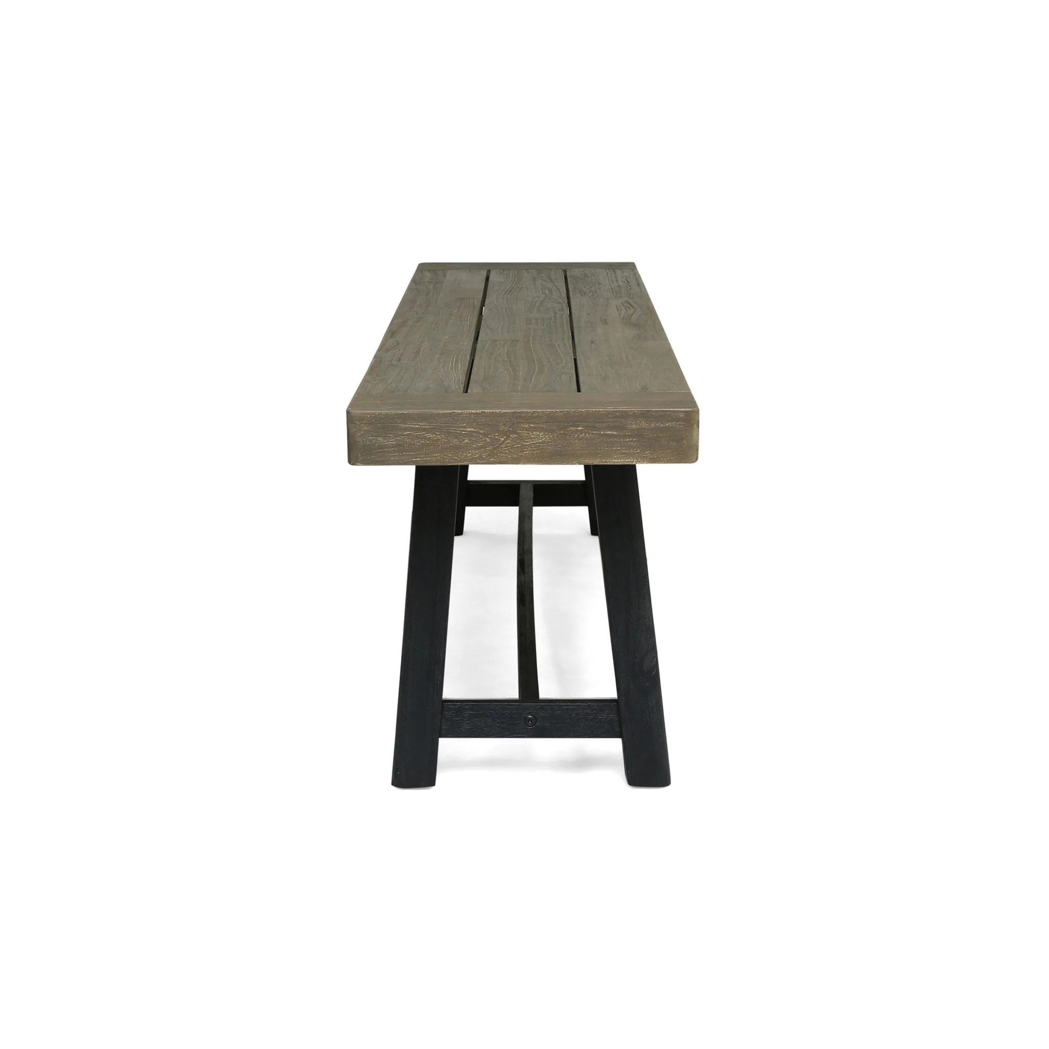 Cloud Outdoor Bench With Acacia Wood Frame And Slat Panel Design - Image 8