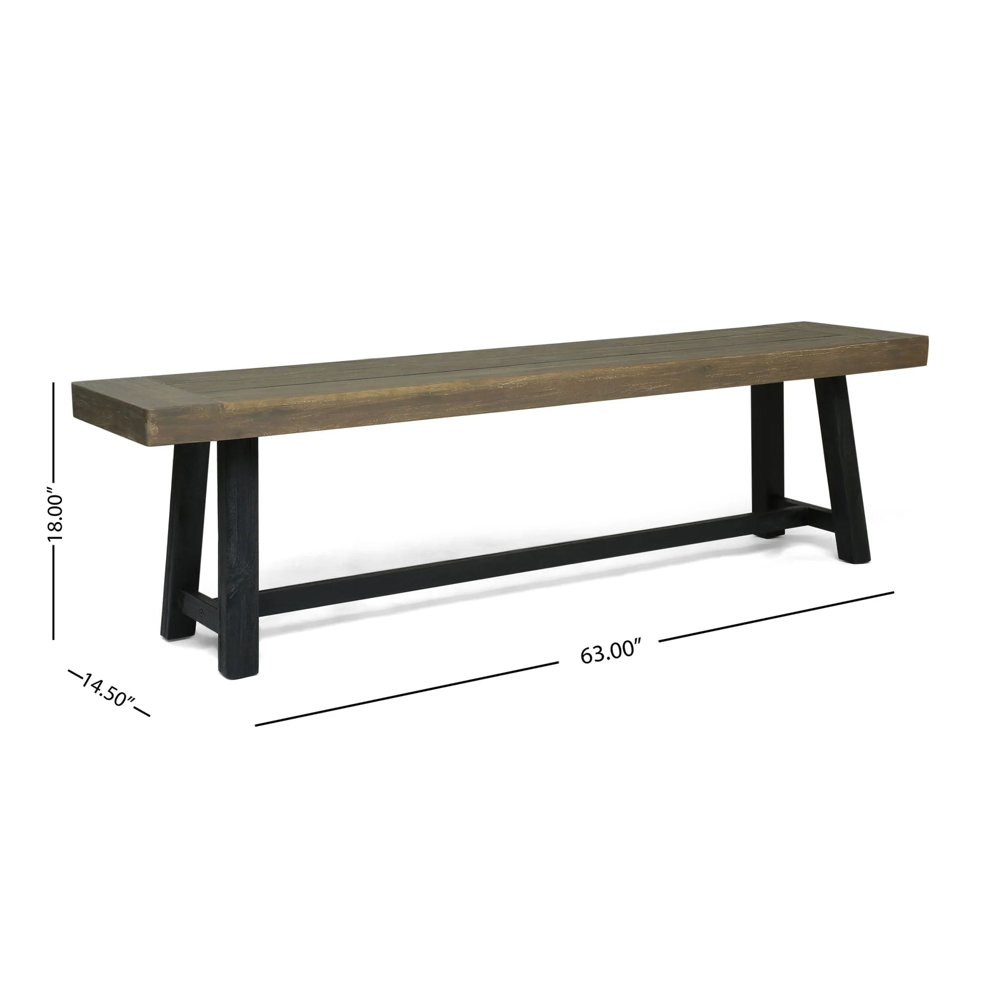 Cloud Outdoor Bench With Acacia Wood Frame And Slat Panel Design - Image 9