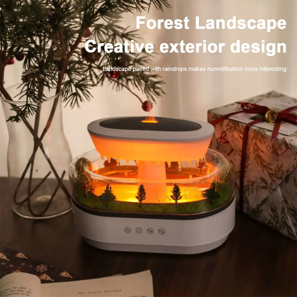 Cloud Rain Humidifier Rainfall Aromatherapy Diffuser with 7 Color Light for Home - Image 3