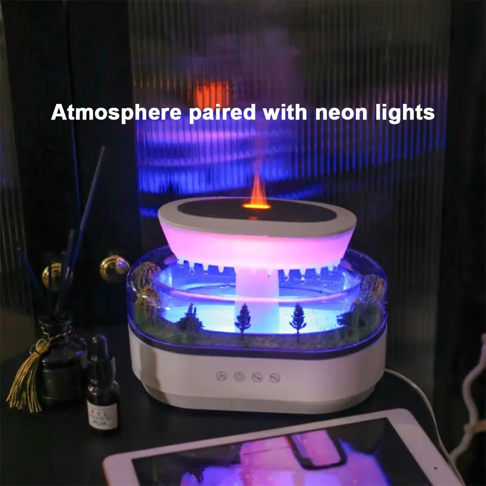 Cloud Rain Humidifier Rainfall Aromatherapy Diffuser with 7 Color Light for Home - Image 4