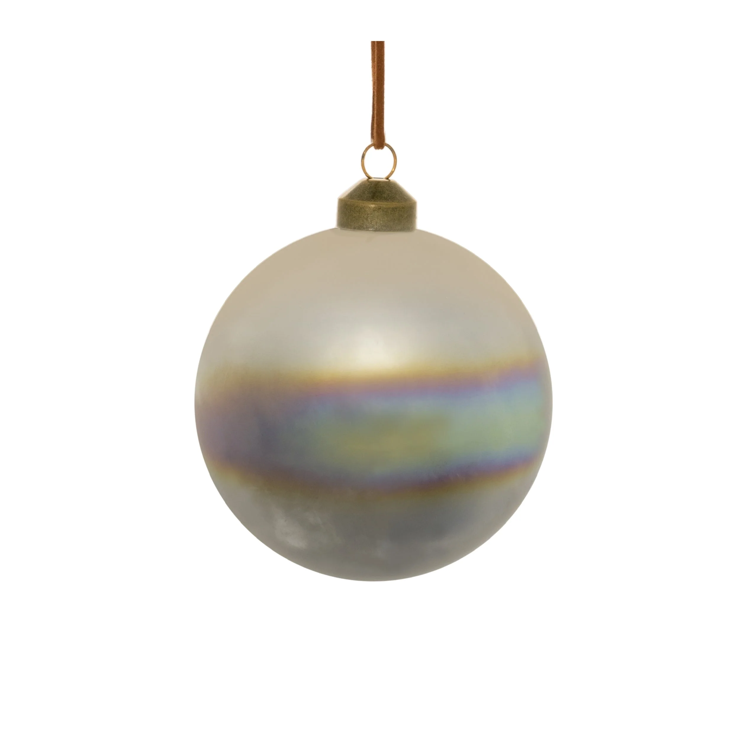 Cloudy Iridescent Glass Ornament (Set of 6) - Image 3