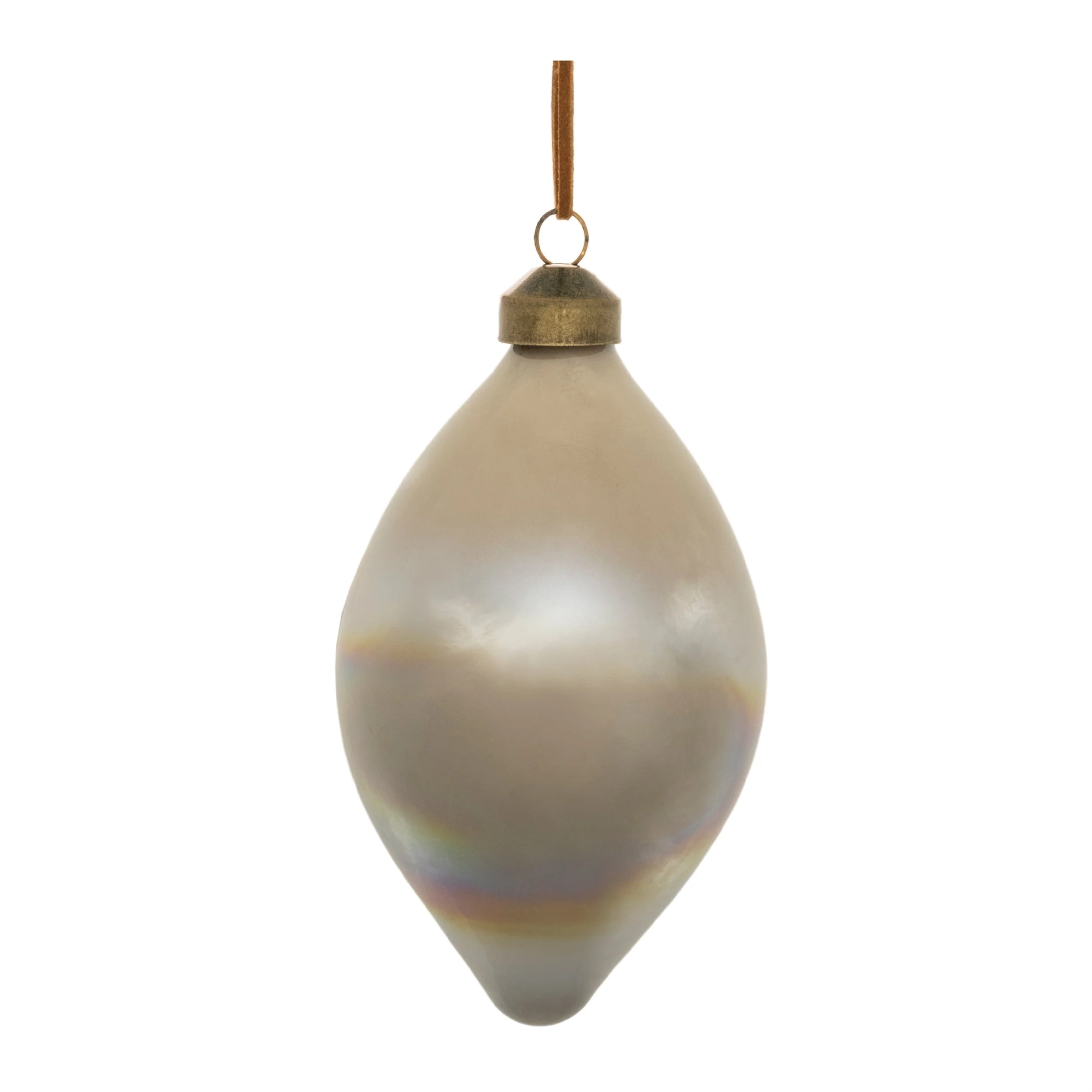 Cloudy Iridescent Glass Ornament (Set of 6) - Image 4