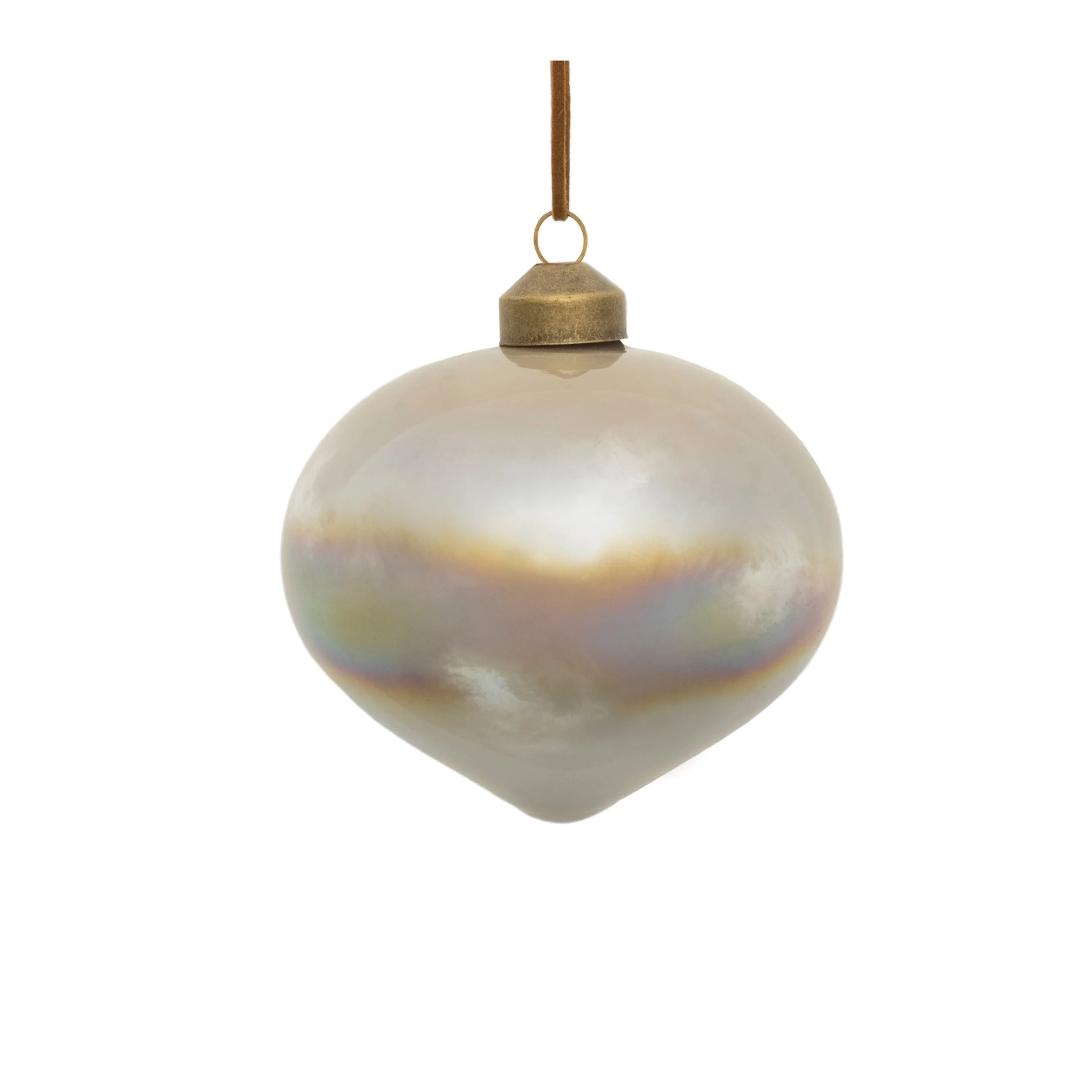 Cloudy Iridescent Glass Ornament (Set of 6) - Image 5