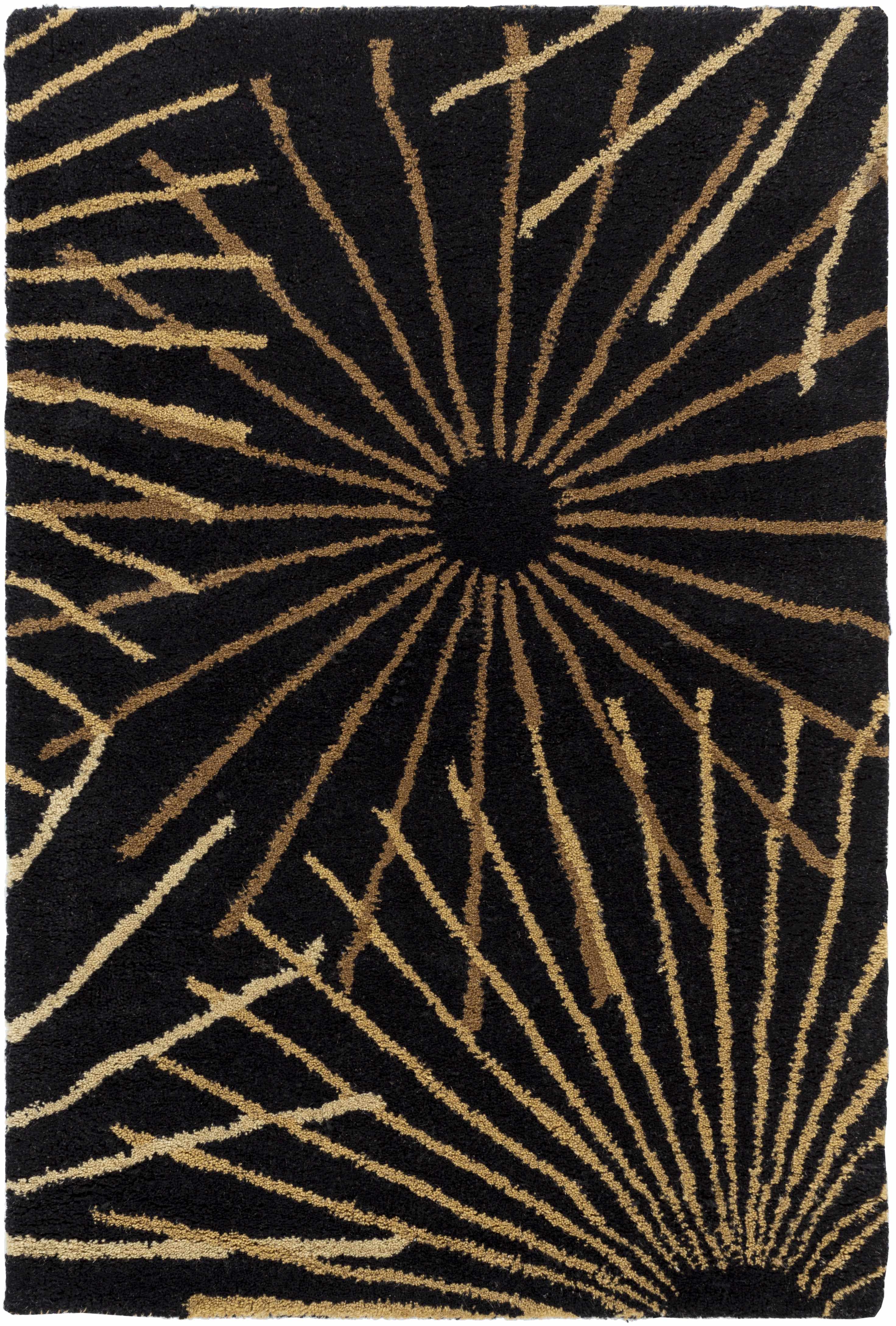 Clover Black Modern Wool Rug - Image 10