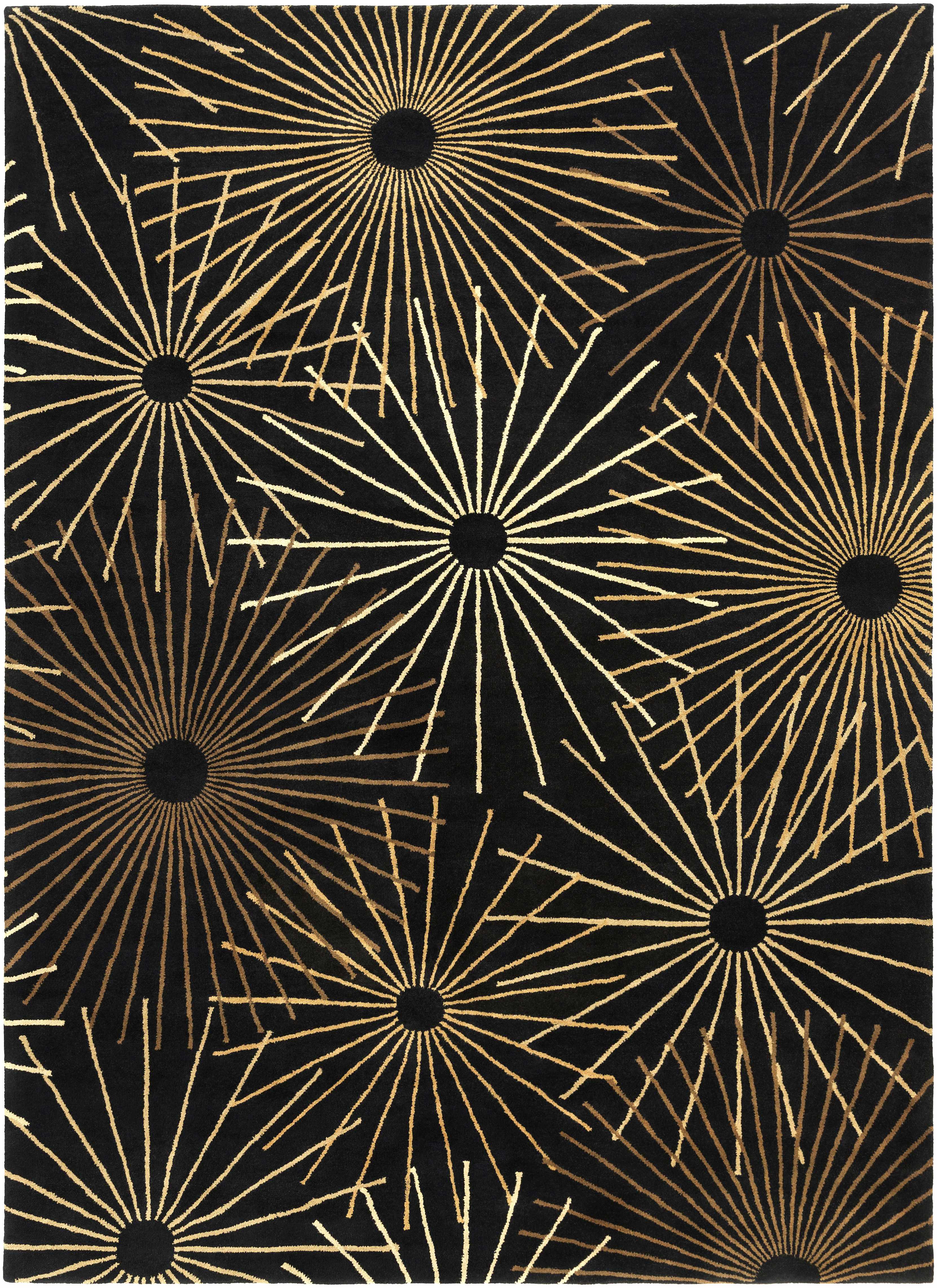 Clover Black Modern Wool Rug - Image 11