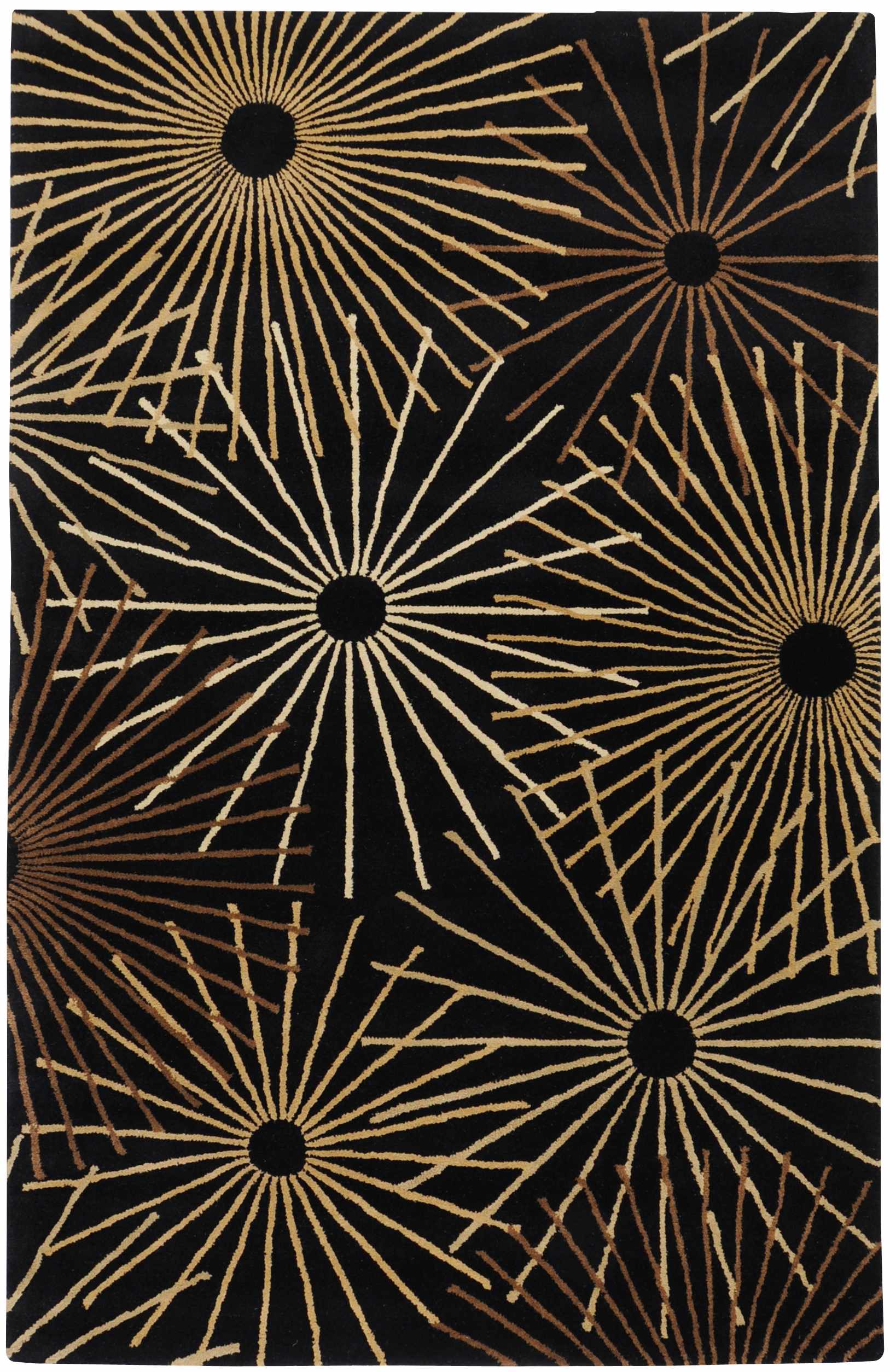 Clover Black Modern Wool Rug - Image 12