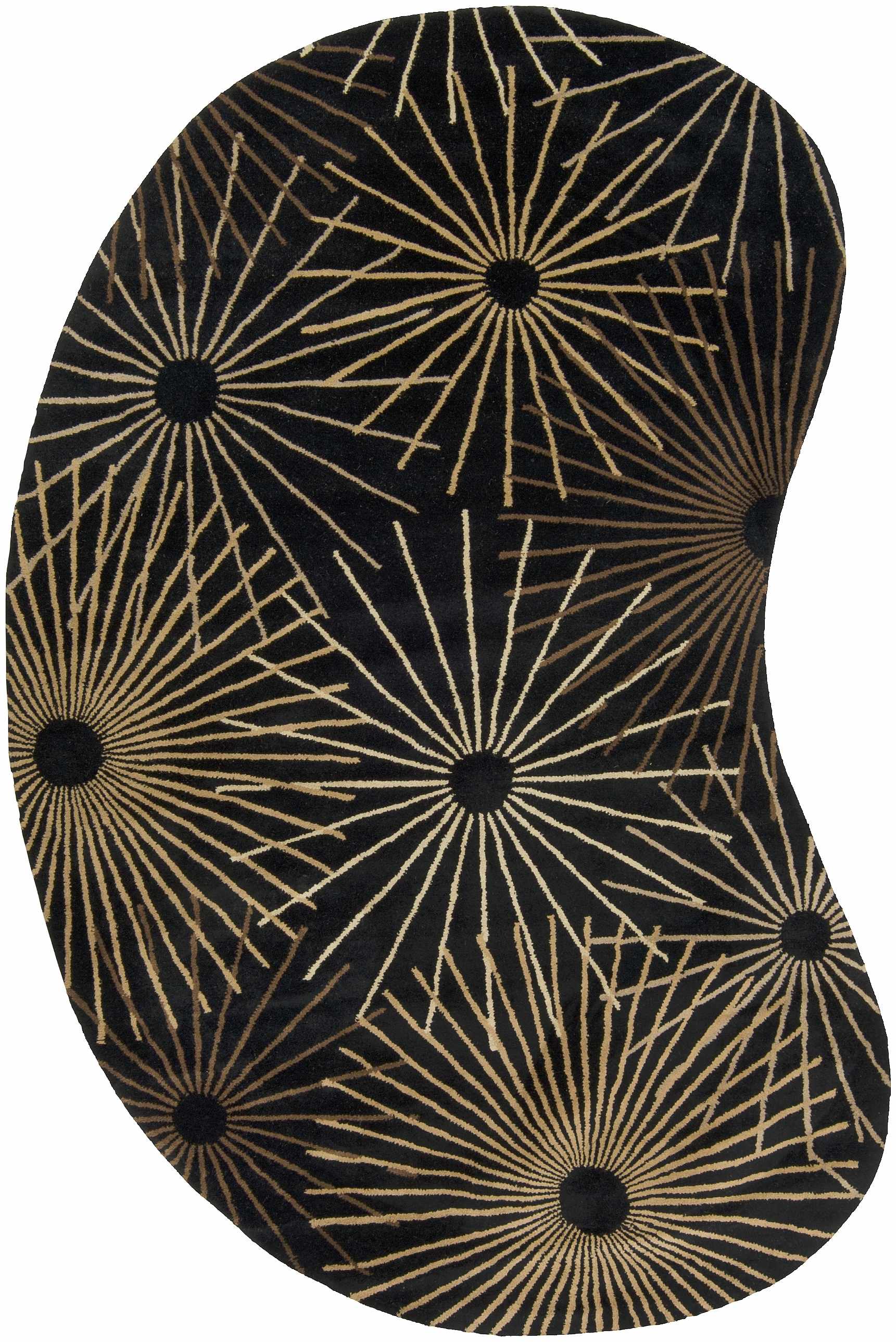 Clover Black Modern Wool Rug - Image 13