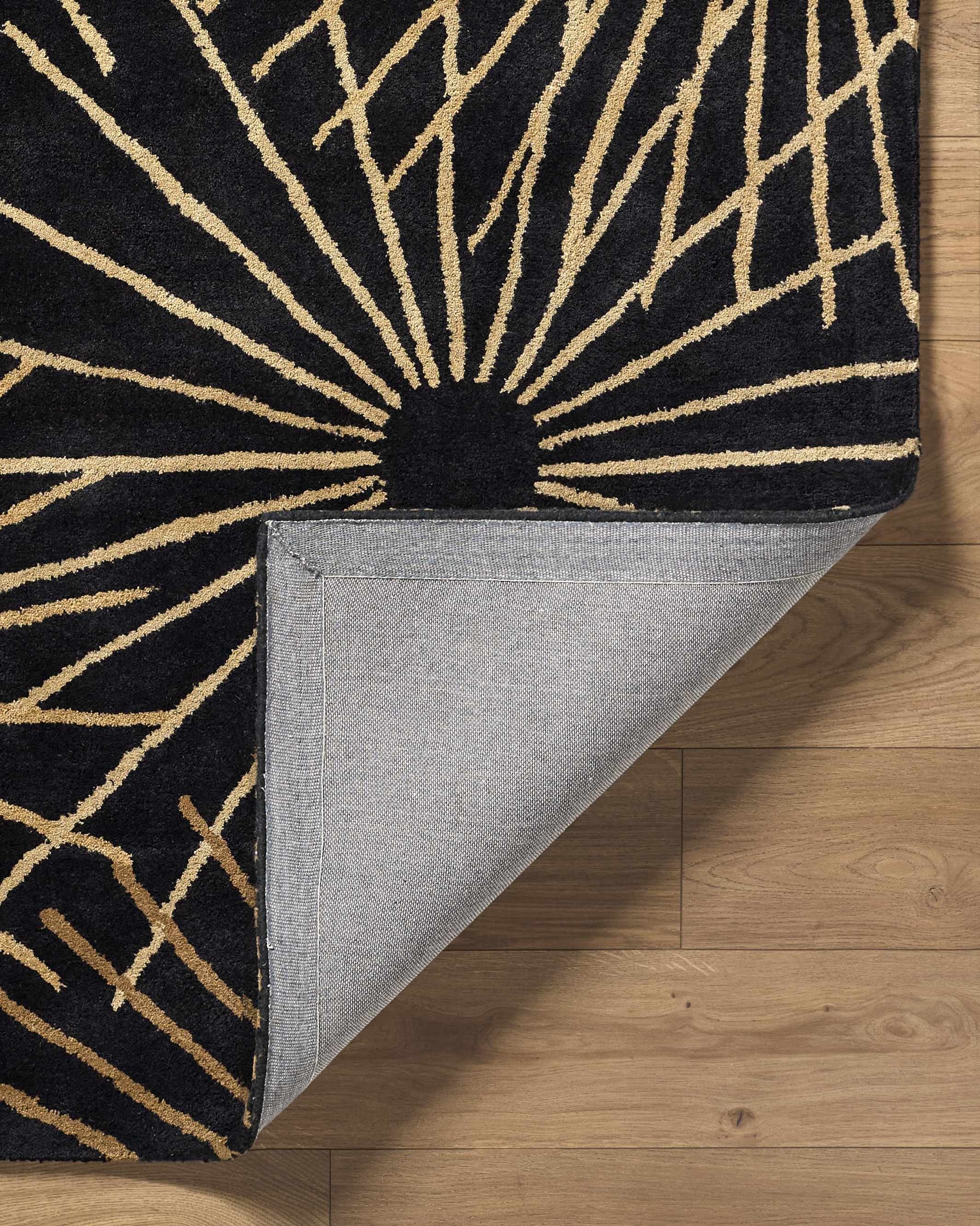 Clover Black Modern Wool Rug - Image 18