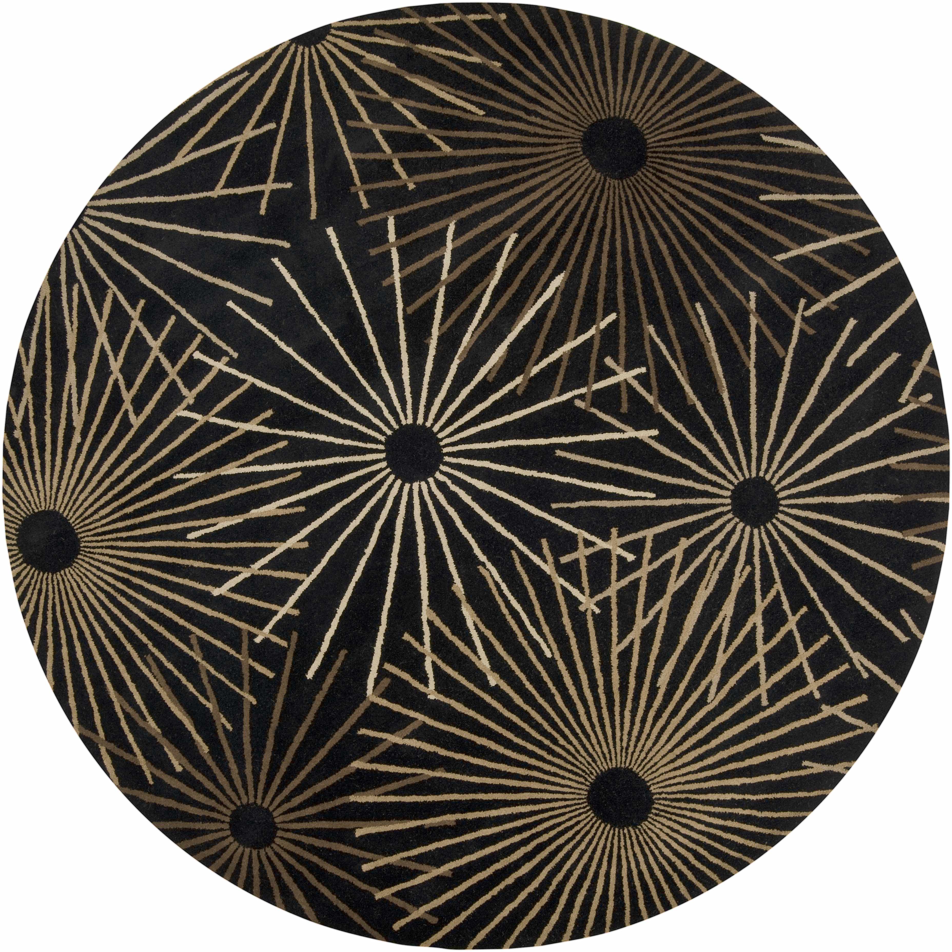 Clover Black Modern Wool Rug - Image 5