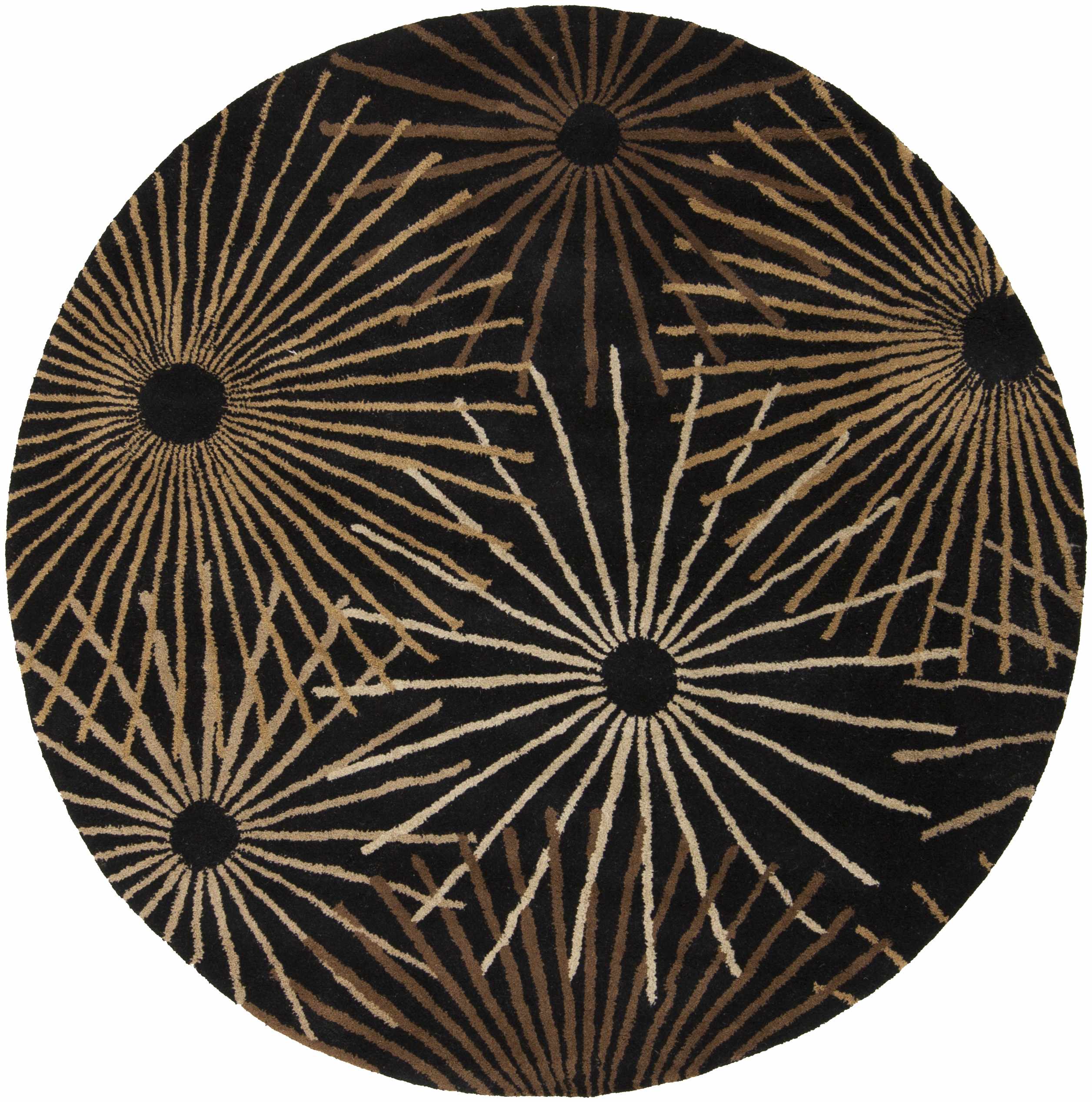 Clover Black Modern Wool Rug - Image 6