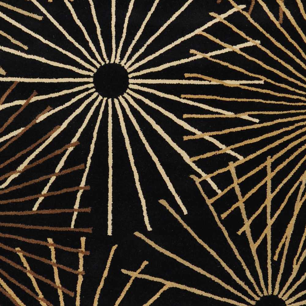 Clover Black Modern Wool Rug - Image 7