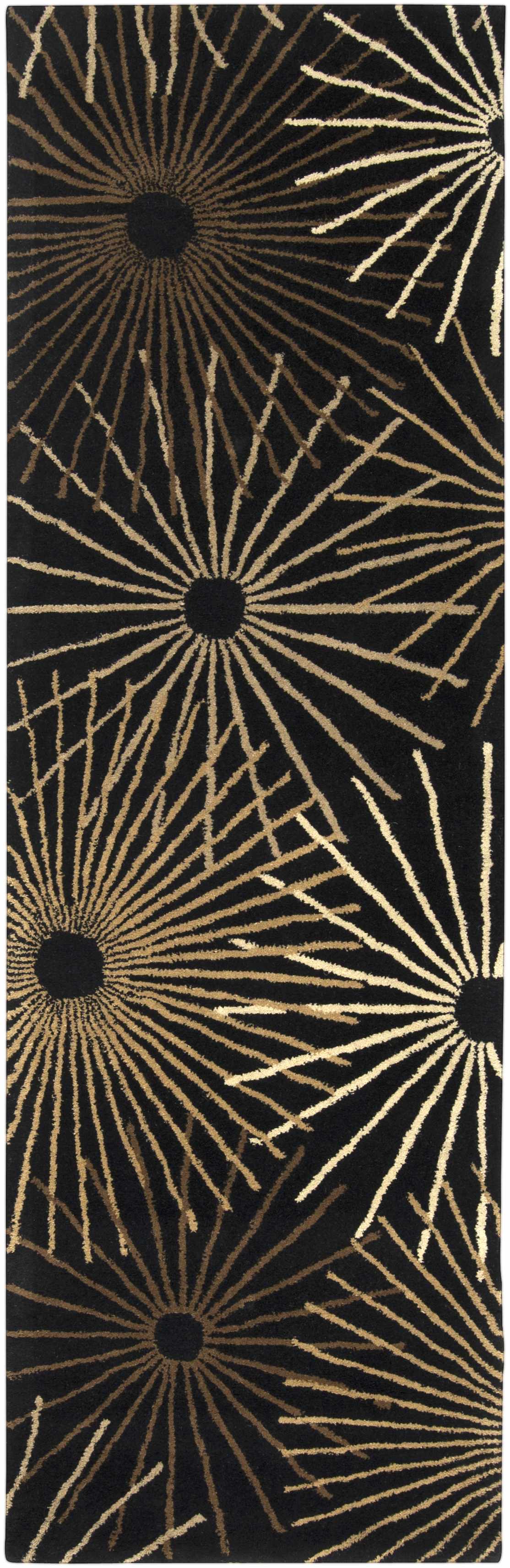 Clover Black Modern Wool Rug - Image 9