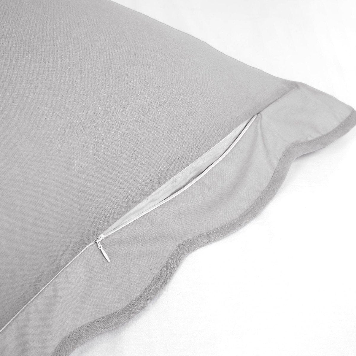 Coastal Chic Scalloped Edge 100% Cotton Reversible Duvet Cover Set - Image 6