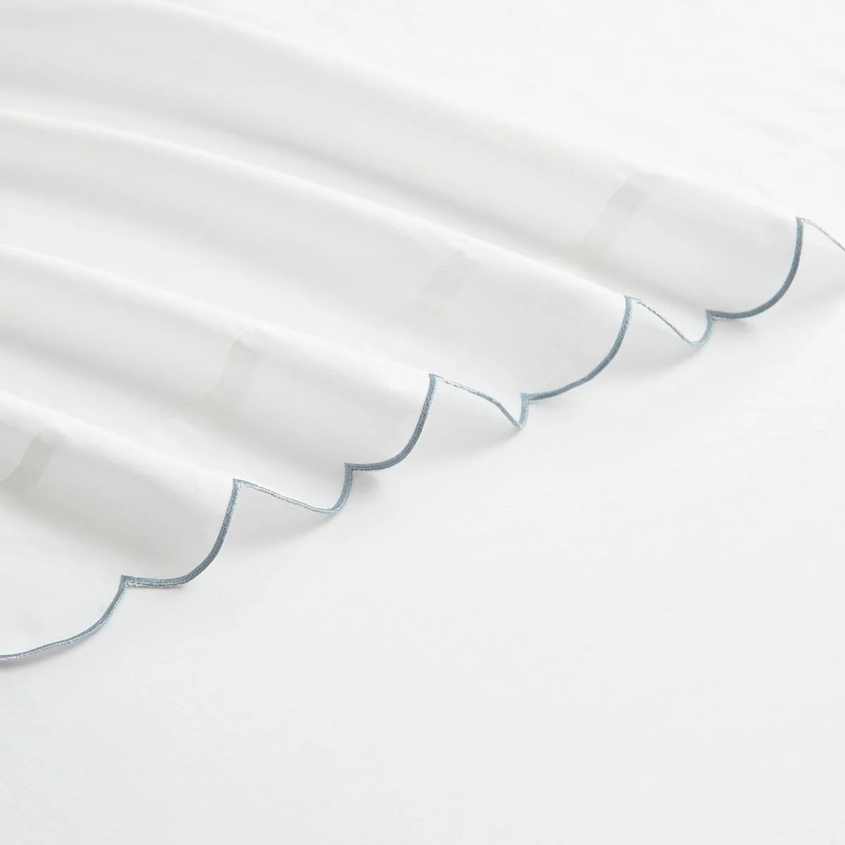 Coastal Chic Scalloped Edge Cotton Sheet Set - Image 14