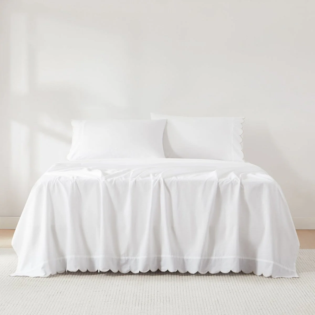 Coastal Chic Scalloped Edge Cotton Sheet Set - Image 25