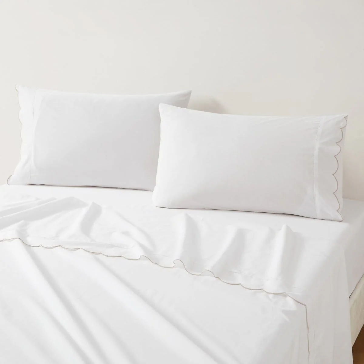 Coastal Chic Scalloped Edge Cotton Sheet Set - Image 26