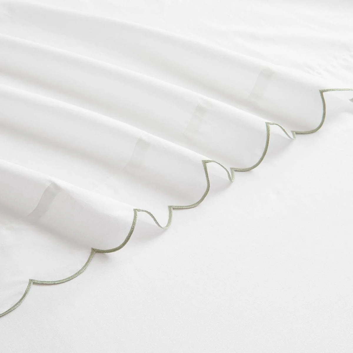 Coastal Chic Scalloped Edge Cotton Sheet Set - Image 38