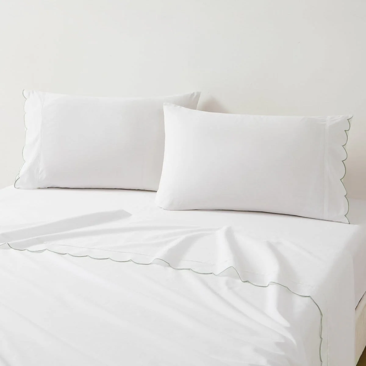 Coastal Chic Scalloped Edge Cotton Sheet Set - Image 42