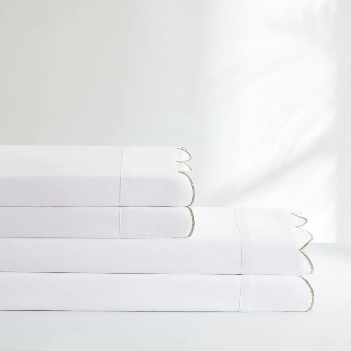 Coastal Chic Scalloped Edge Cotton Sheet Set - Image 44