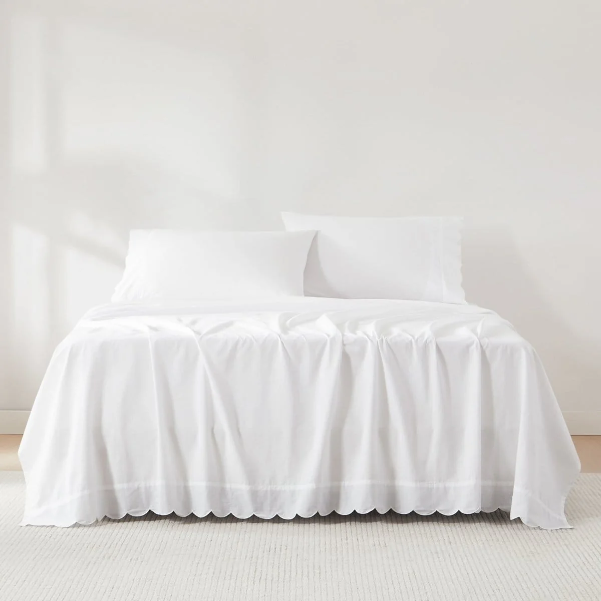 Coastal Chic Scalloped Edge Cotton Sheet Set - Image 49