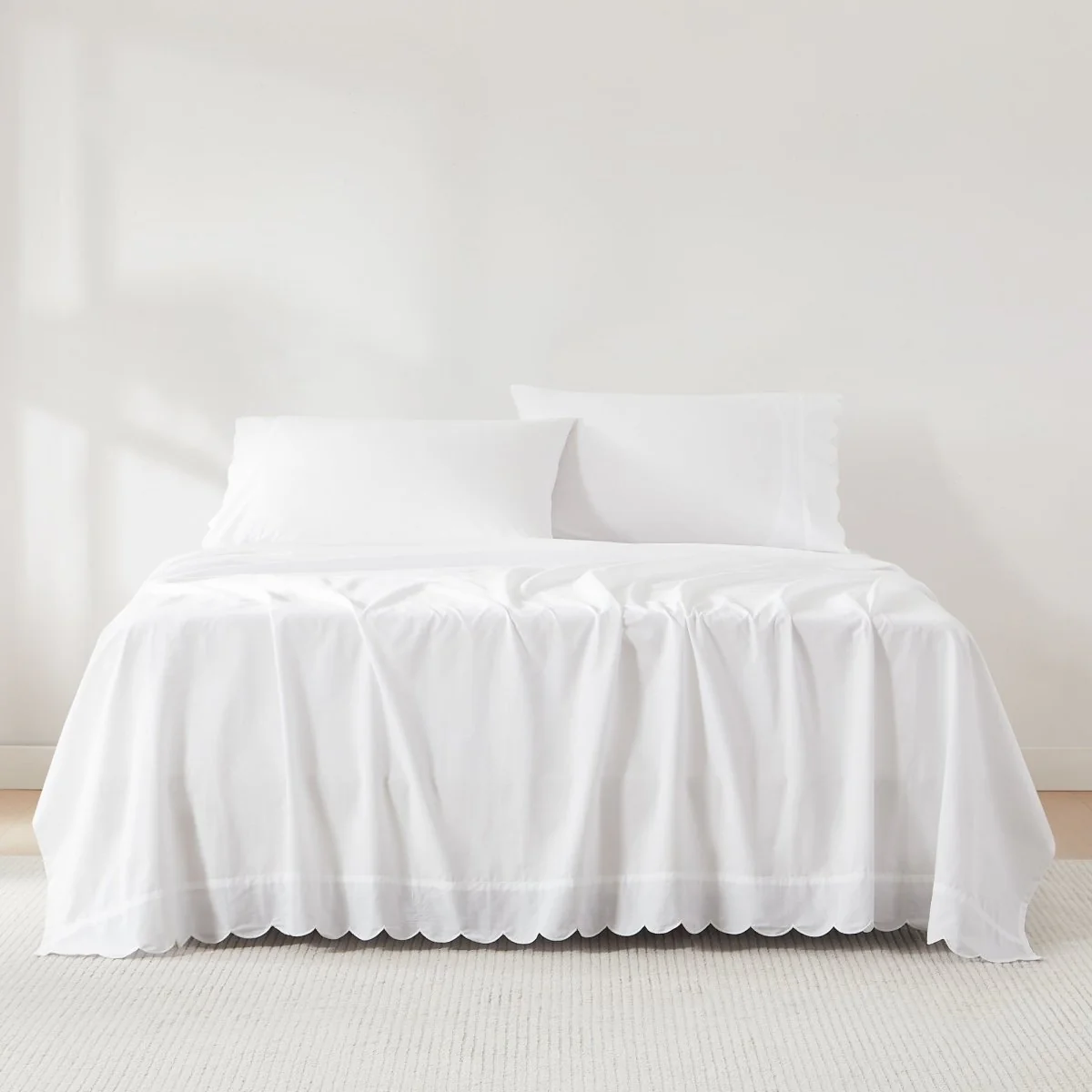 Coastal Chic Scalloped Edge Cotton Sheet Set - Image 57