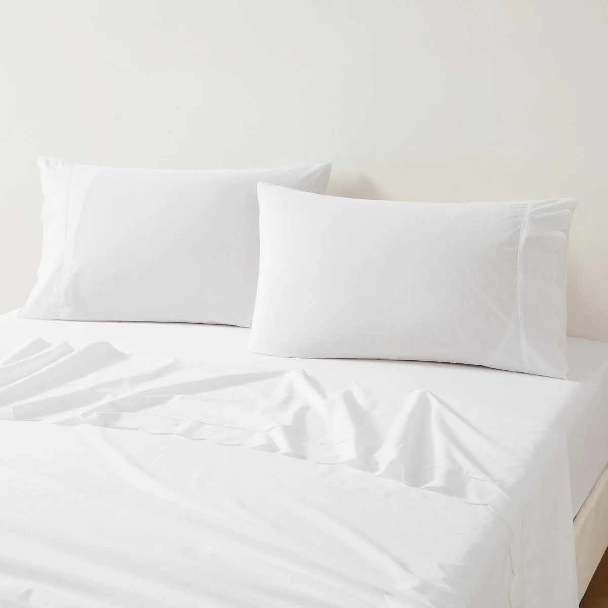 Coastal Chic Scalloped Edge Cotton Sheet Set - Image 58