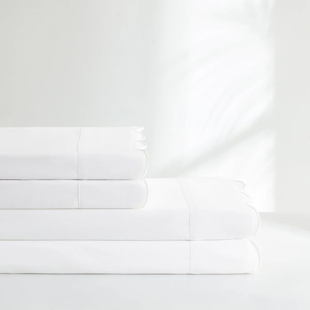Coastal Chic Scalloped Edge Cotton Sheet Set - Image 60