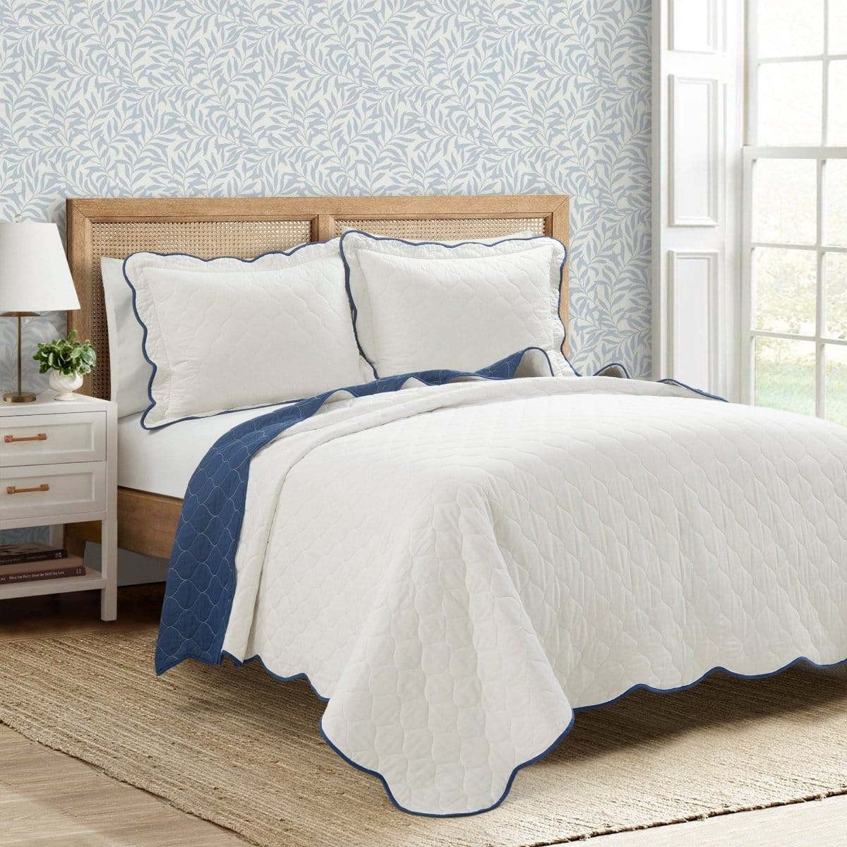 Coastal Chic Scalloped Edge Reversible Quilt 3 Piece Set - Image 35