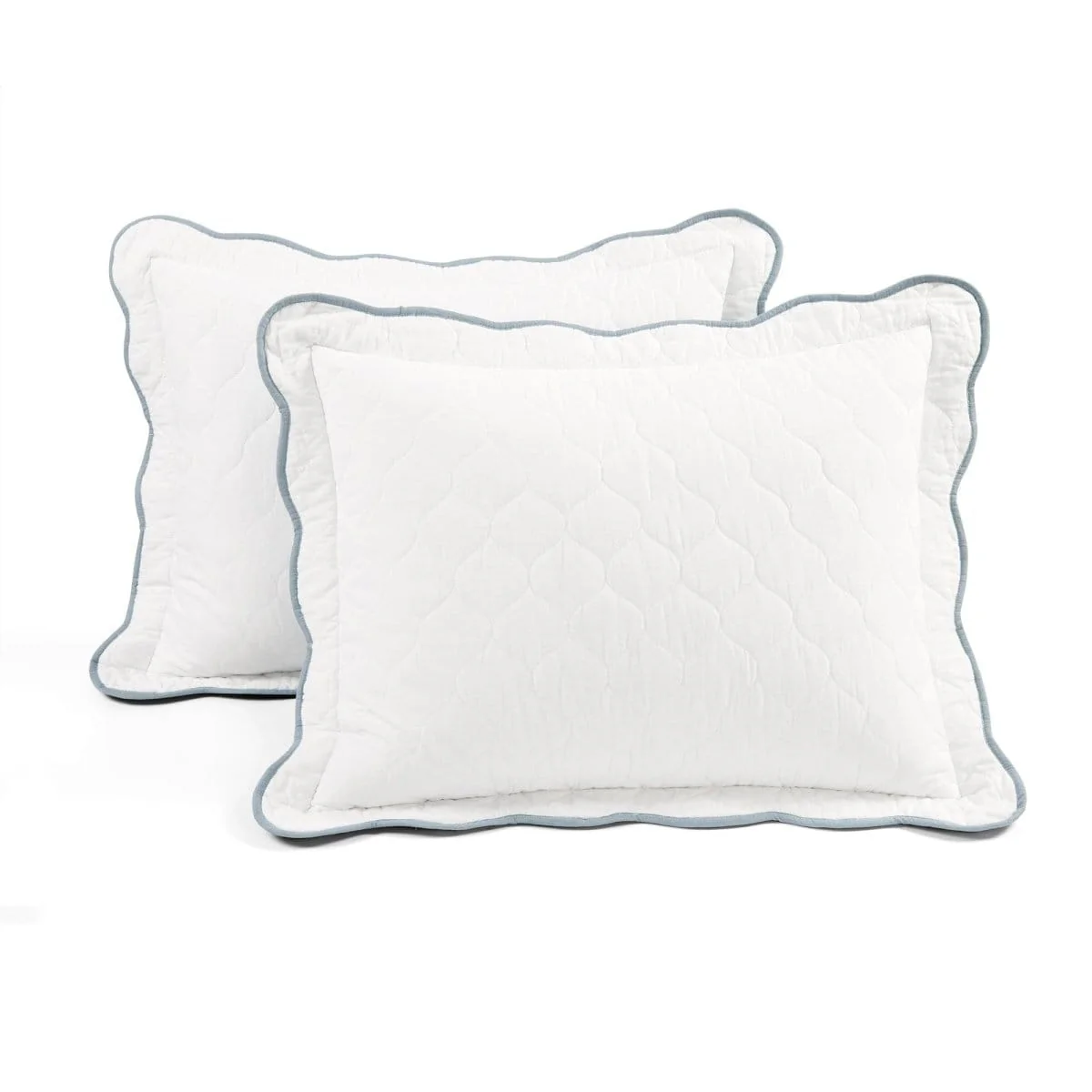 Coastal Chic Scalloped Edge Reversible Quilt 3 Piece Set - Image 7
