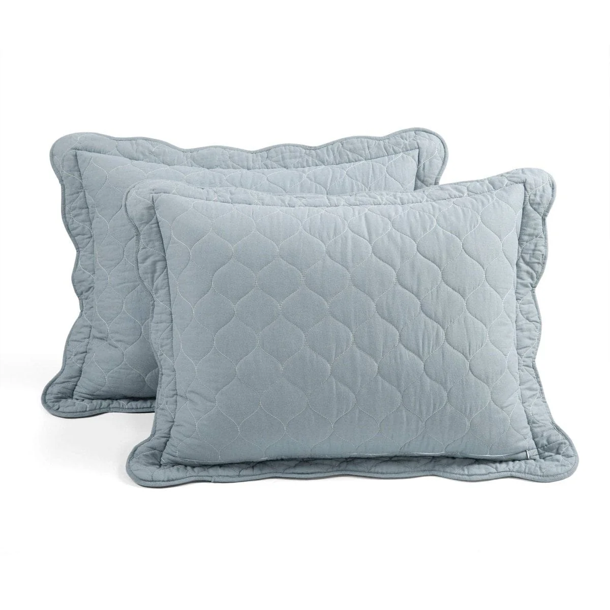 Coastal Chic Scalloped Edge Reversible Quilt 3 Piece Set - Image 8