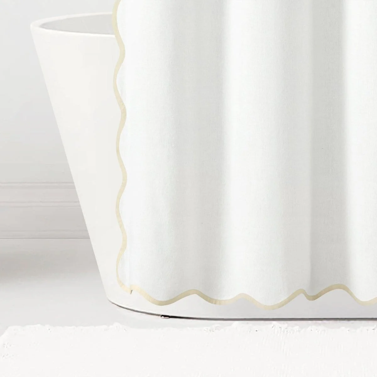 Coastal Chic Scalloped Edge Shower Curtain - Image 12