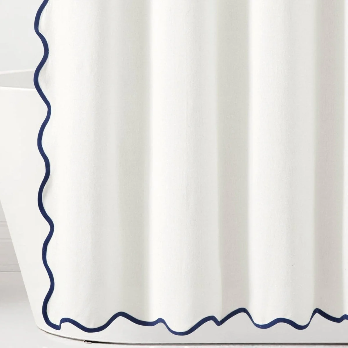 Coastal Chic Scalloped Edge Shower Curtain - Image 15