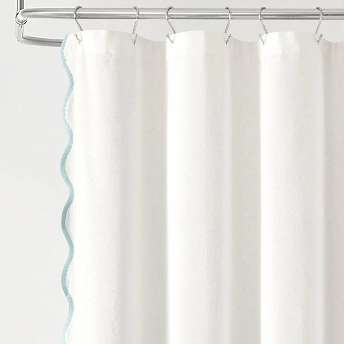 Coastal Chic Scalloped Edge Shower Curtain - Image 5