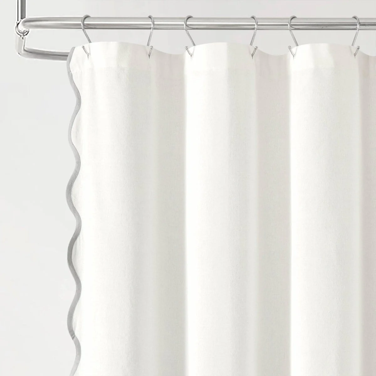 Coastal Chic Scalloped Edge Shower Curtain - Image 8