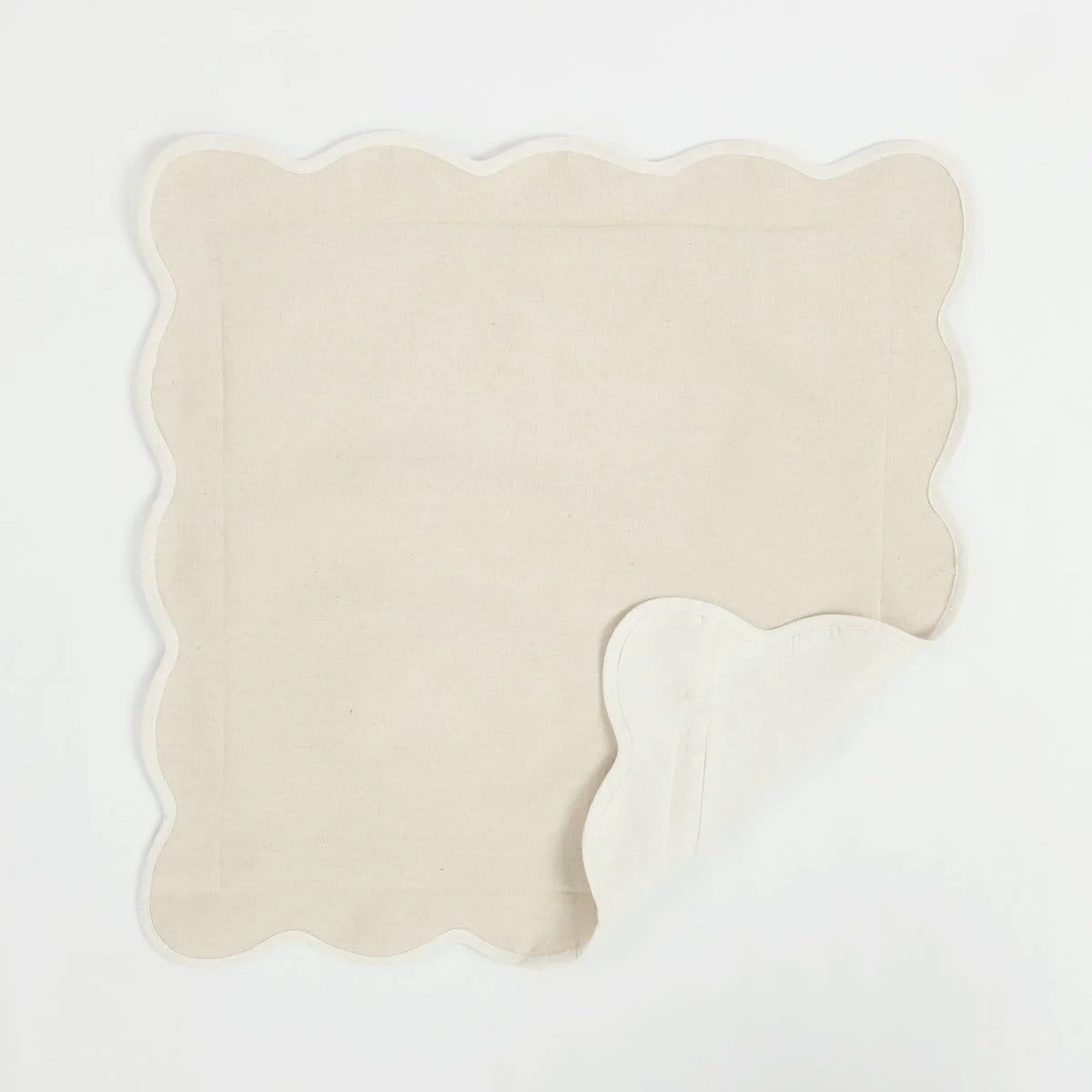 Coastal Chic Scalloped Edge Throw Pillow Cover - Image 19