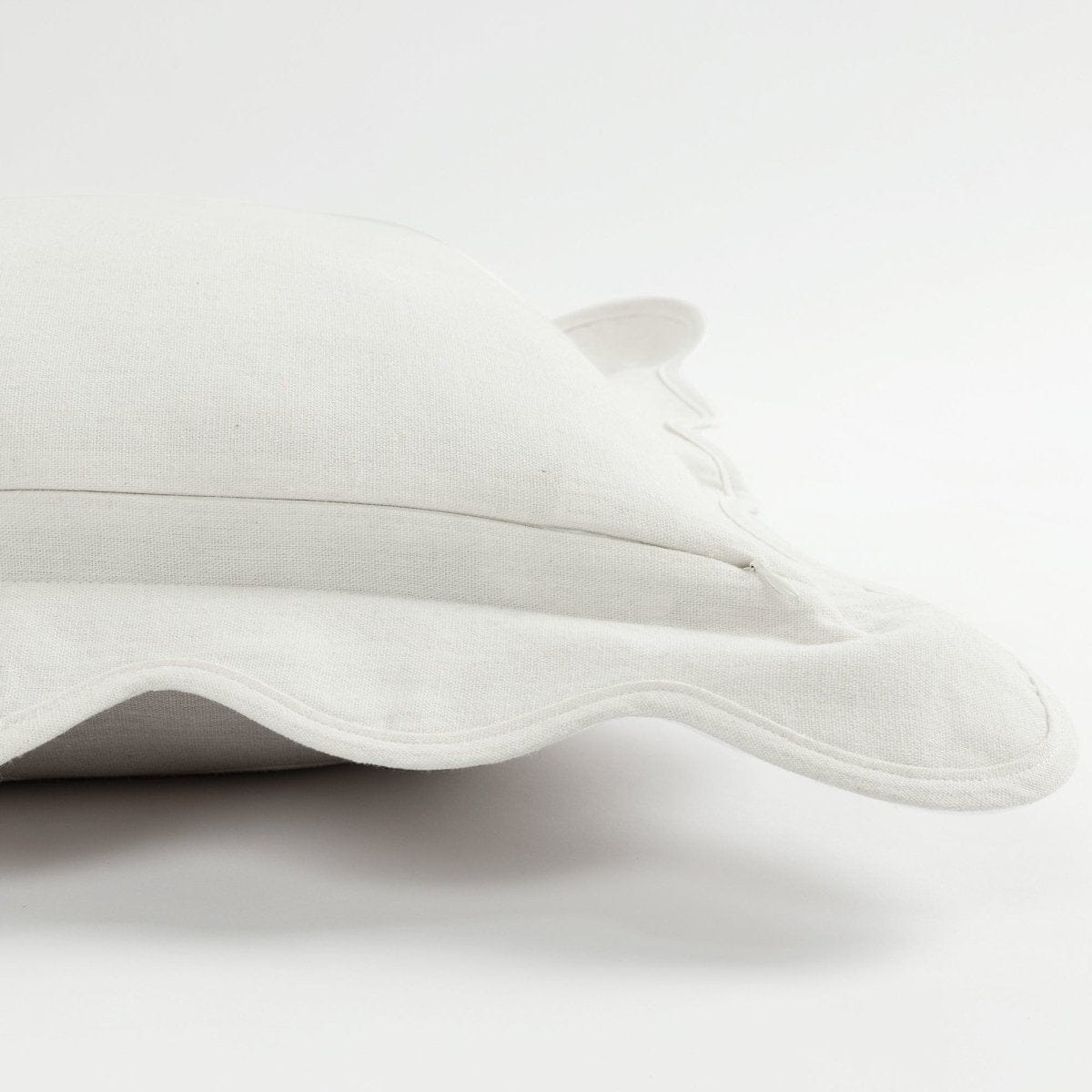 Coastal Chic Scalloped Edge Throw Pillow Cover - Image 26
