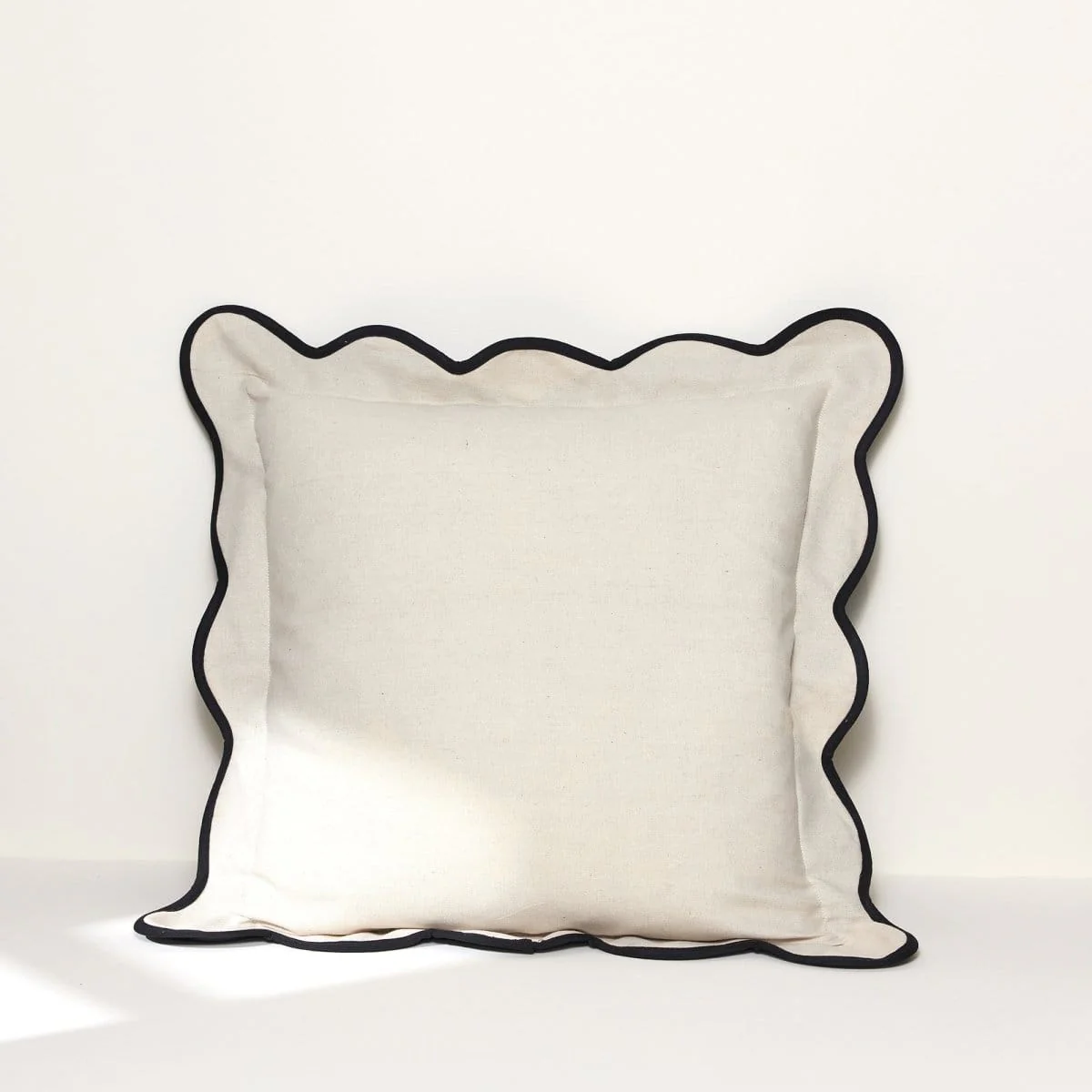 Coastal Chic Scalloped Edge Throw Pillow Cover - Image 3