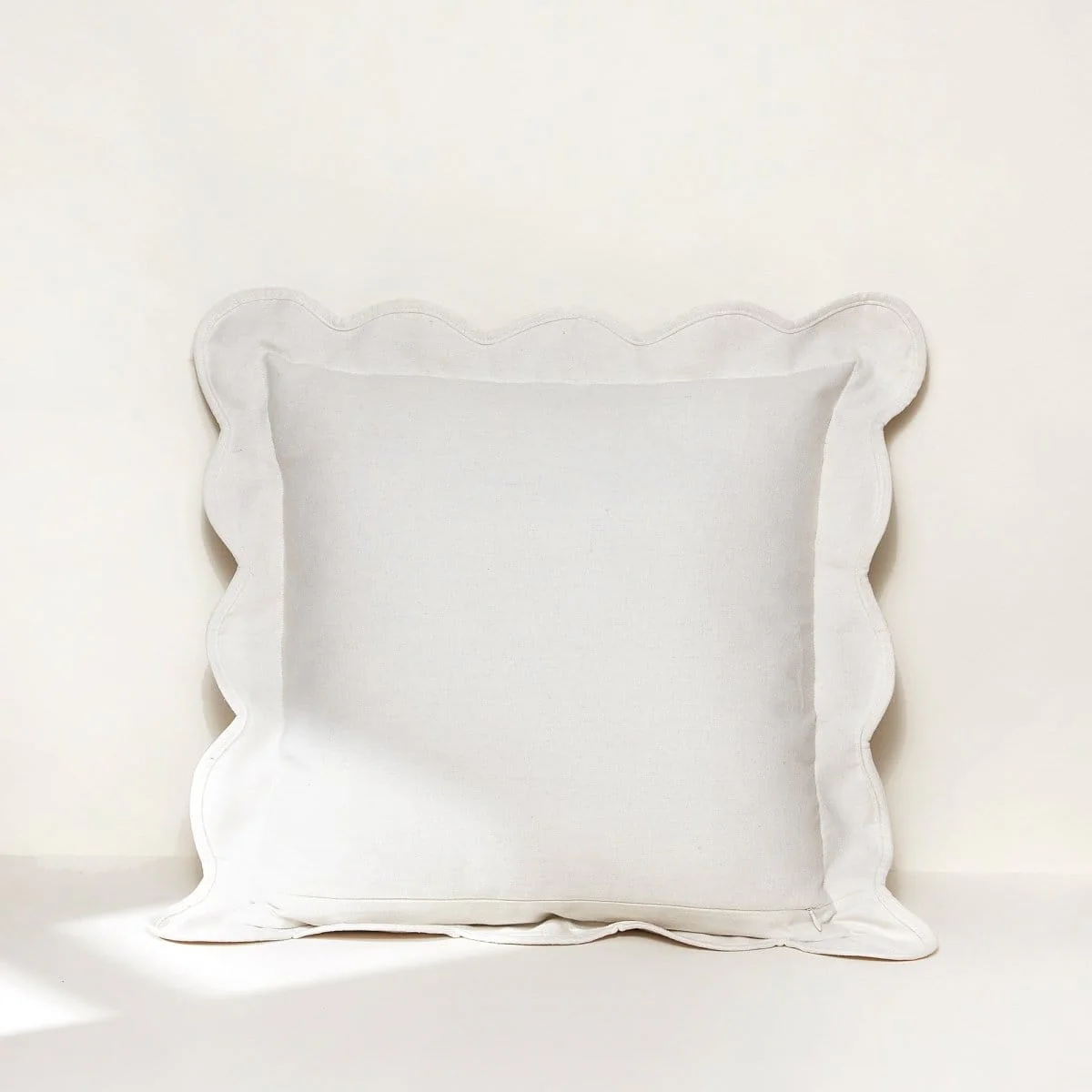 Coastal Chic Scalloped Edge Throw Pillow Cover - Image 30