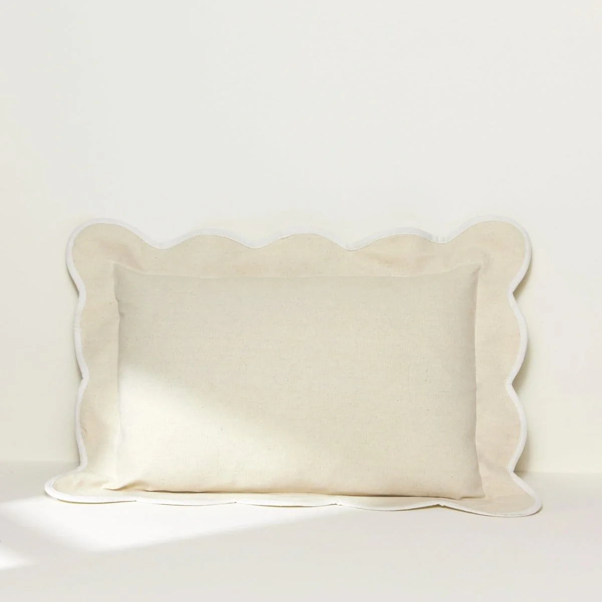 Coastal Chic Scalloped Edge Throw Pillow Cover - Image 36