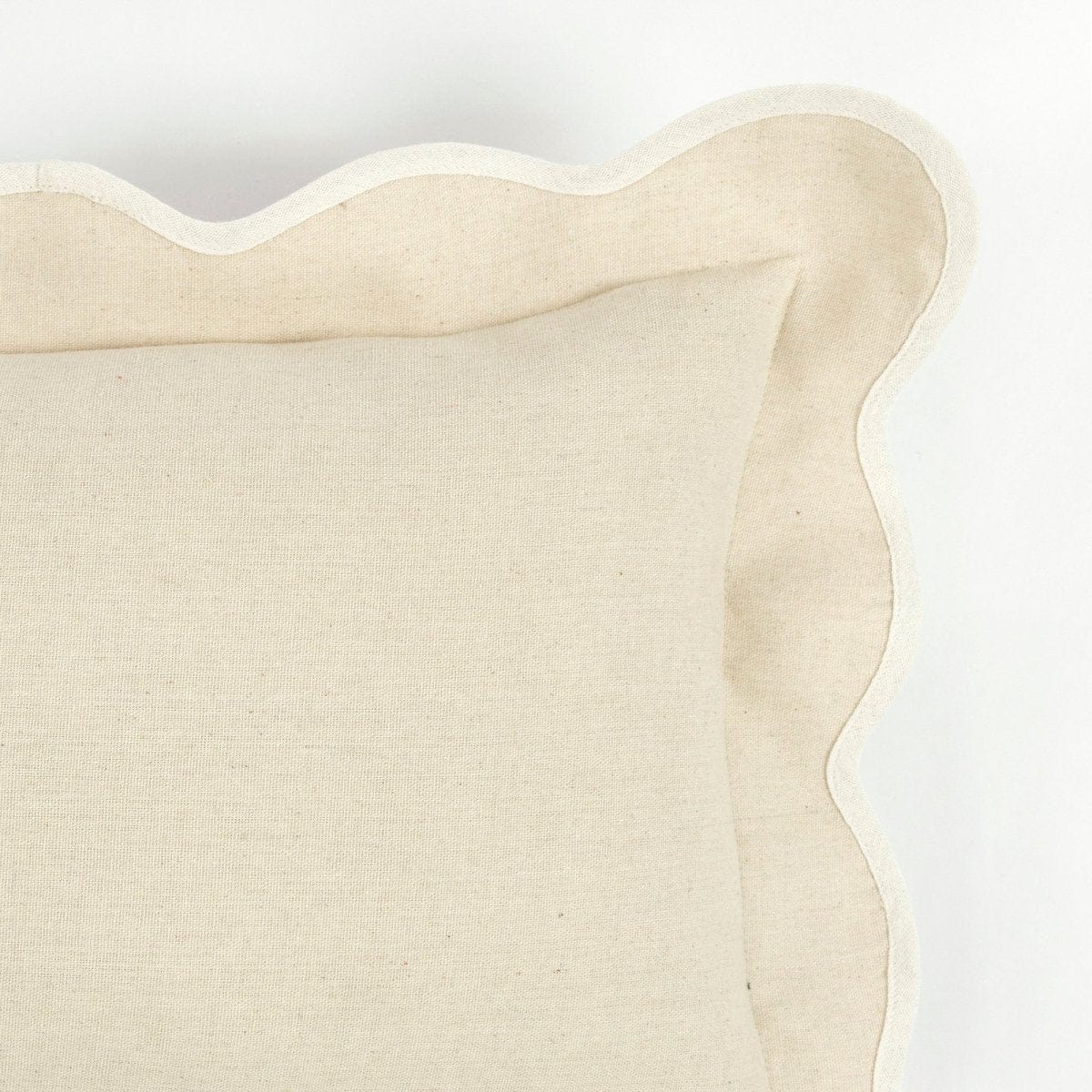 Coastal Chic Scalloped Edge Throw Pillow Cover - Image 39