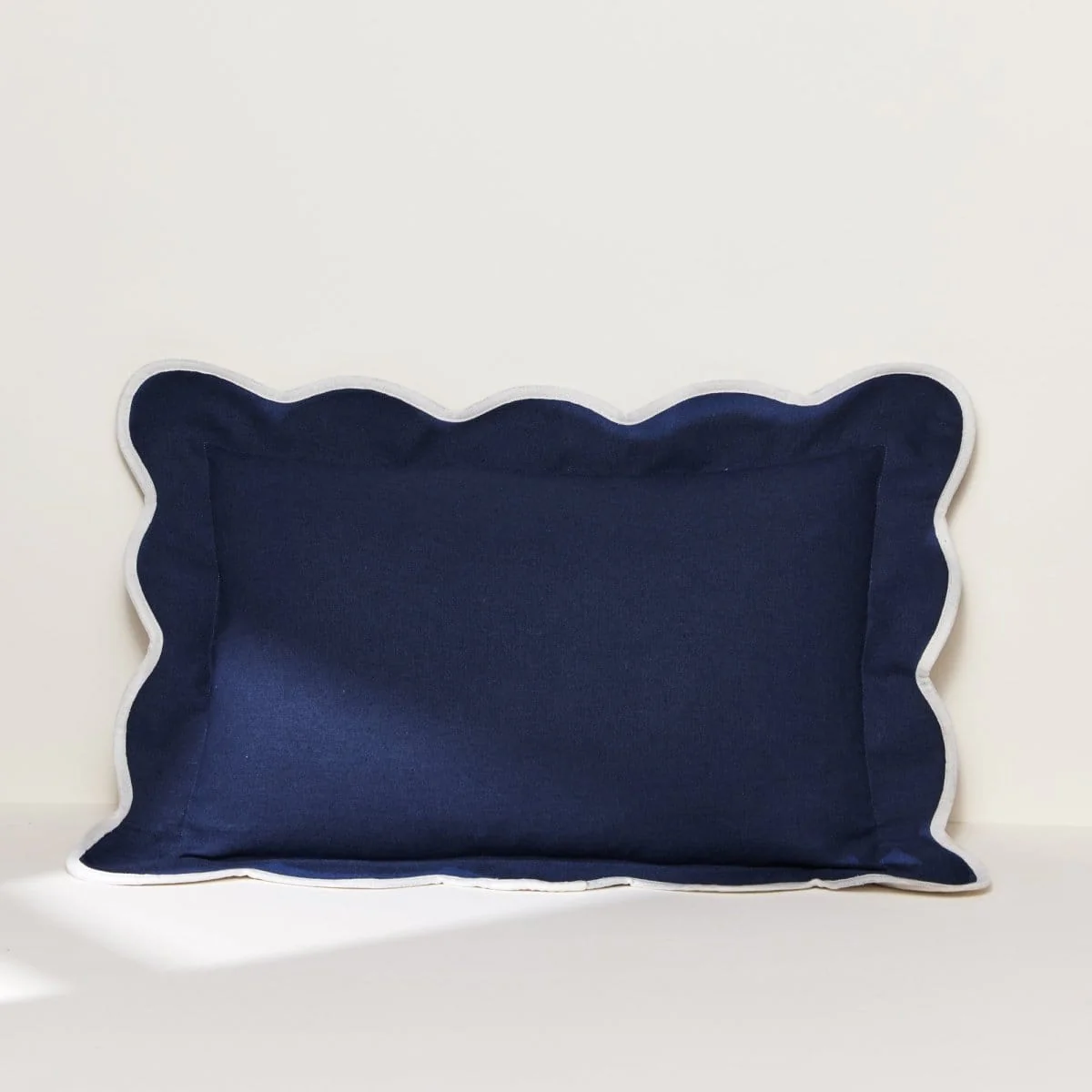 Coastal Chic Scalloped Edge Throw Pillow Cover - Image 43
