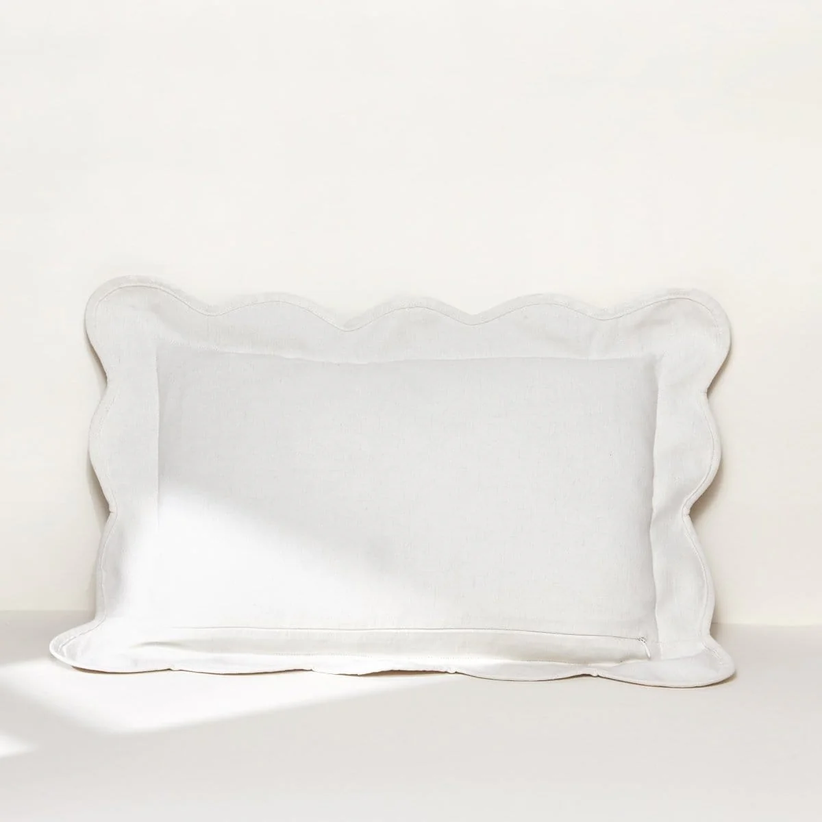 Coastal Chic Scalloped Edge Throw Pillow Cover - Image 44