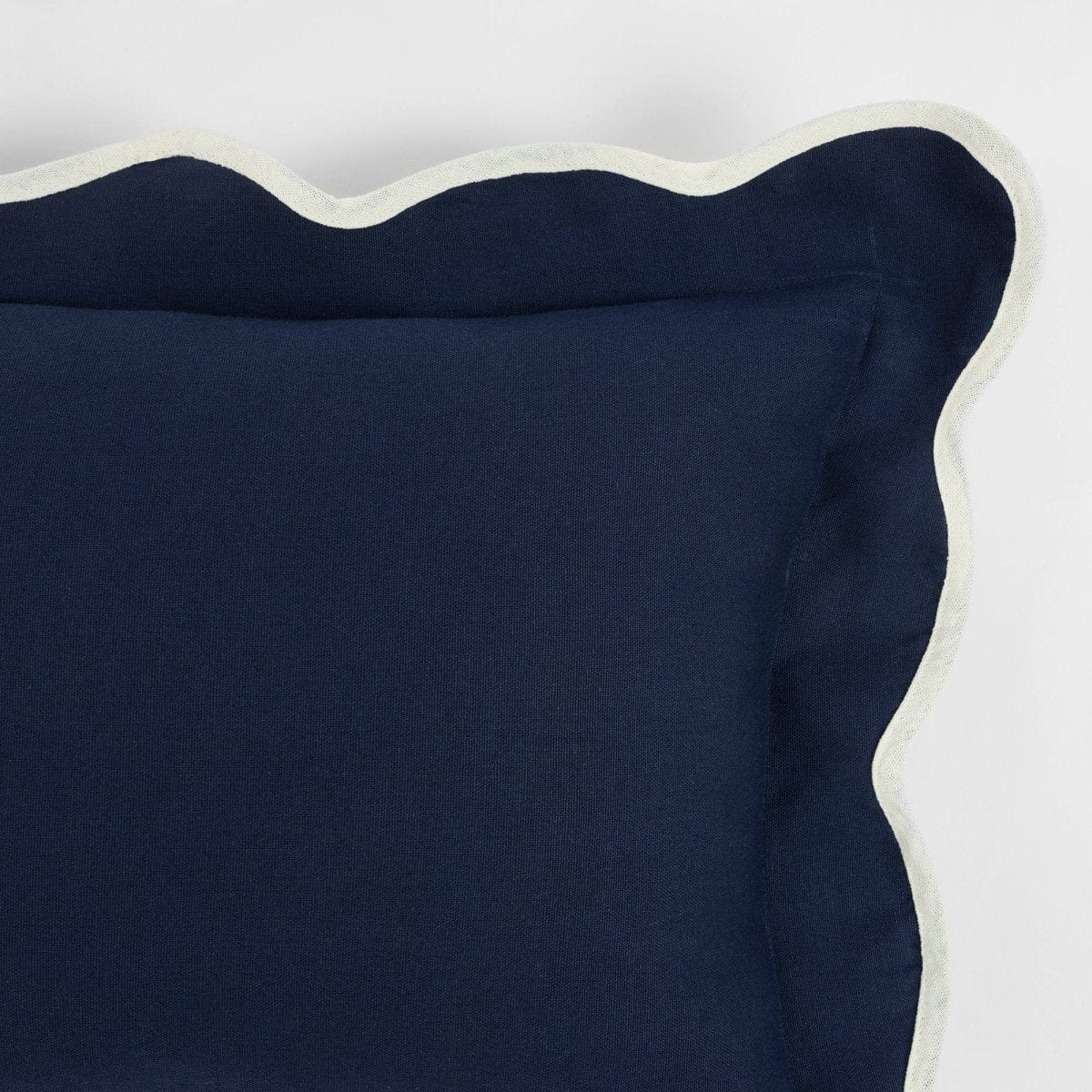 Coastal Chic Scalloped Edge Throw Pillow Cover - Image 46