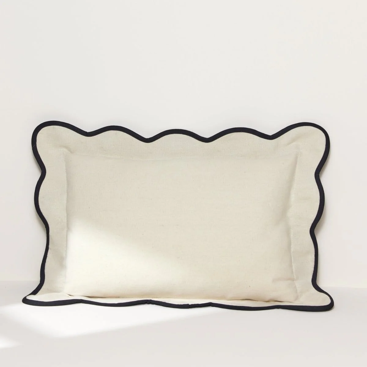 Coastal Chic Scalloped Edge Throw Pillow Cover - Image 50