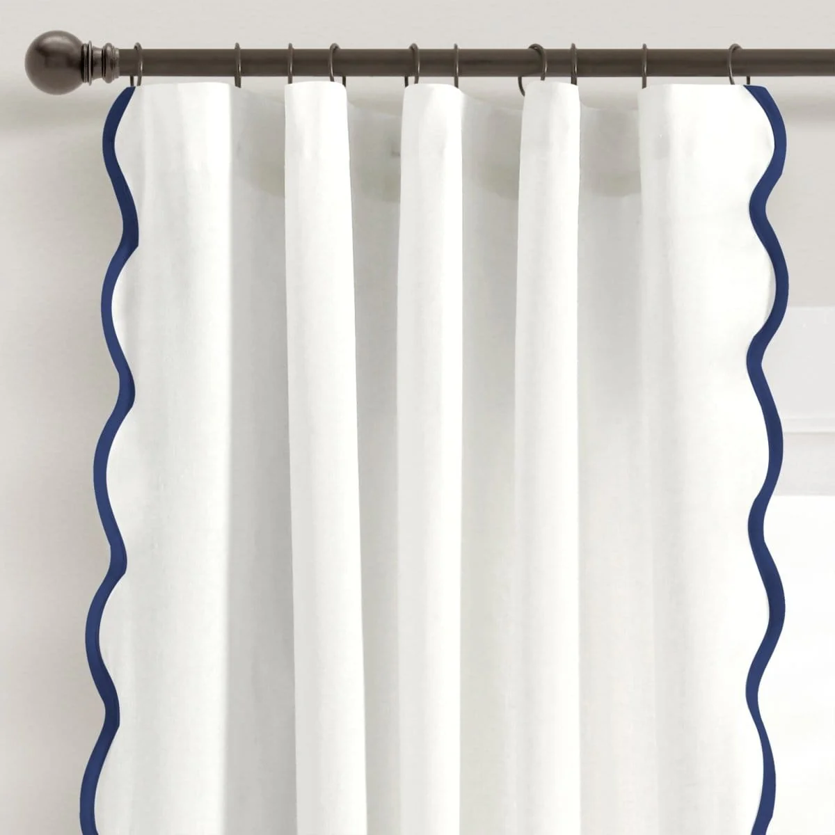Coastal Chic Scalloped Edge Window Curtain Panel Set - Image 5